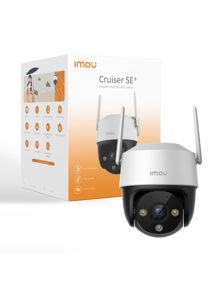 Imou Telecamera Cruiser SE+ 2MP Motorizzata da esterno con visione notturna a colori, sirena e faretto