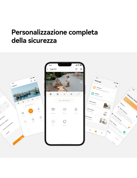 Imou Cell PT Kit - Telecamera da Esterno a batteria con risoluzione 2K (3MP), Rilevamento Movimento/Umano, Visione Notturna a Co