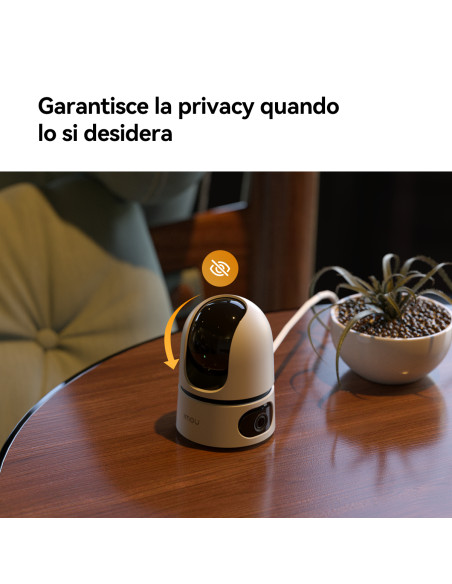 Imou mou Ranger DUAL 10MP (5MP+5MP) Telecamera WiFi Interno con Doppia Lente, 360°PTZ Telecamera da Interno, Rilevamento Umano,