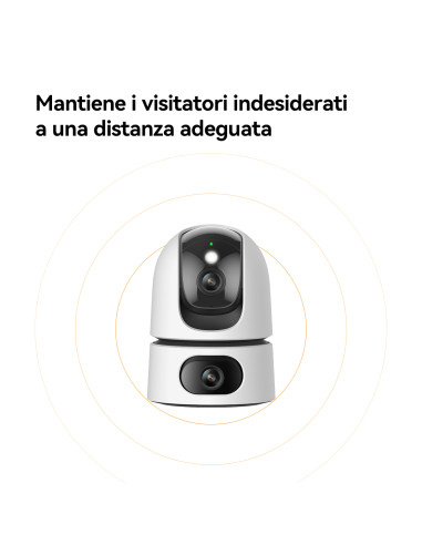 Imou mou Ranger DUAL 10MP (5MP+5MP) Telecamera WiFi Interno con Doppia Lente, 360°PTZ Telecamera da Interno, Rilevamento Umano,