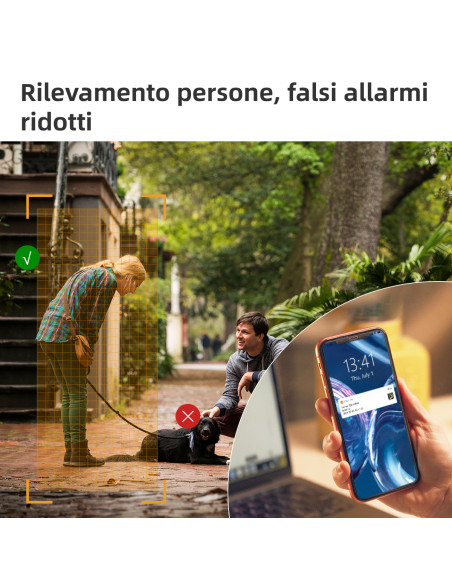 Imou Bullet 2 Full HD (2Mp) Telecamera di sicurezza Wifi da esterno Full color con sirena e faretto