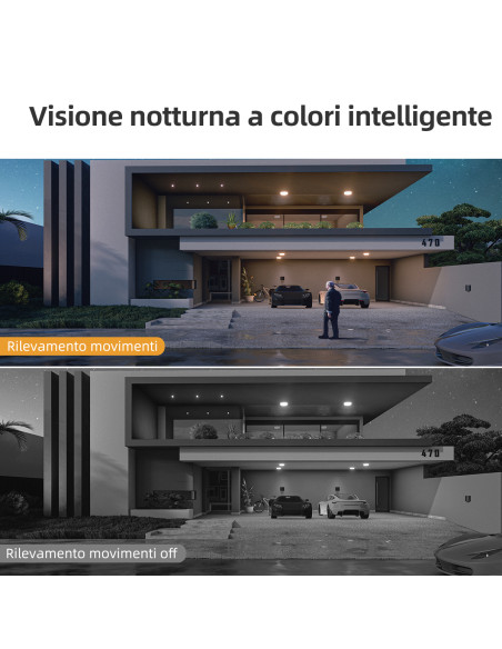 Imou Bullet 2 Full HD (2Mp) Telecamera di sicurezza Wifi da esterno Full color con sirena e faretto