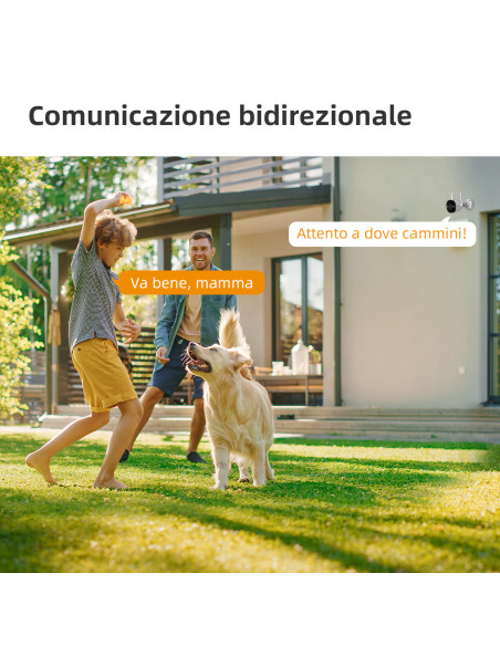 Imou Bullet 2 Full HD (2Mp) Telecamera di sicurezza Wifi da esterno Full color con sirena e faretto
