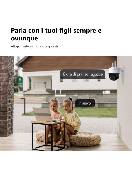 Imou Telecamera Cruiser SE+ 2MP Motorizzata da esterno con visione notturna a colori, sirena e faretto