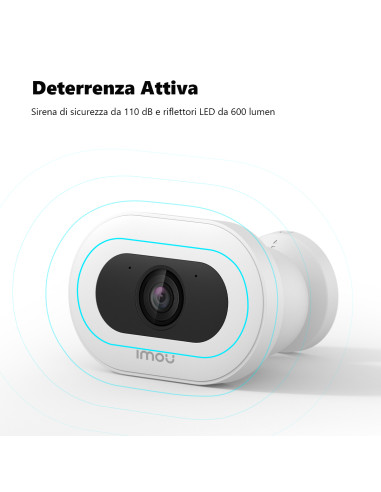 Imou Knight Telecamera 4K (8MP) Wi-Fi da esterno con sirena e faretto