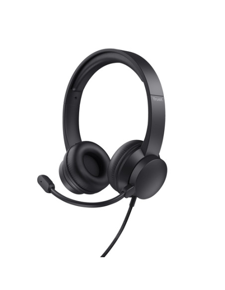 Trust HS-200 Auricolare Cablato A Padiglione Ufficio USB tipo A Nero