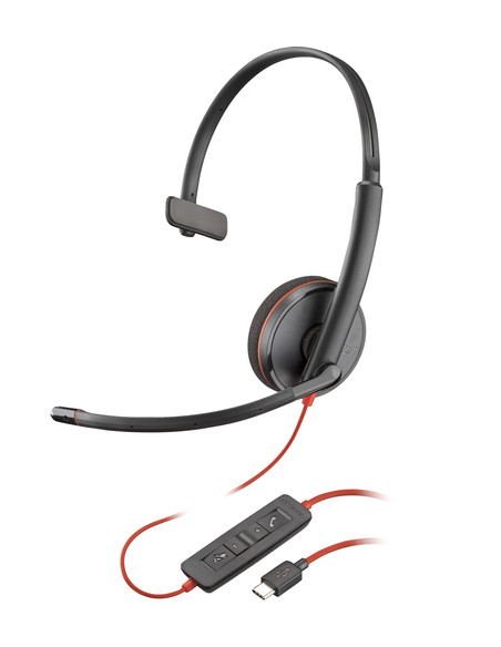 POLY Cuffie Blackwire 3210 monoaurali USB-C (sfuse)