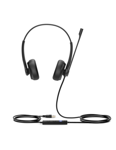 Yealink UH34 Dual Teams Auricolare Cablato A Padiglione Ufficio USB tipo A Nero