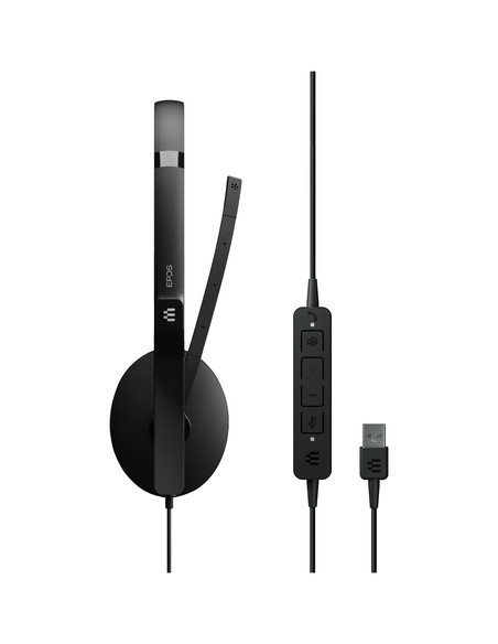 EPOS ADAPT 160T USB II Auricolare Cablato A Padiglione Ufficio USB tipo A Nero