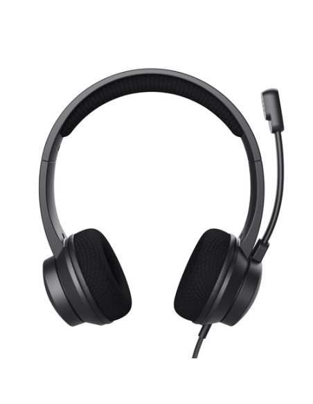 Trust Ayda Auricolare Cablato A Padiglione Musica e Chiamate USB tipo A Nero
