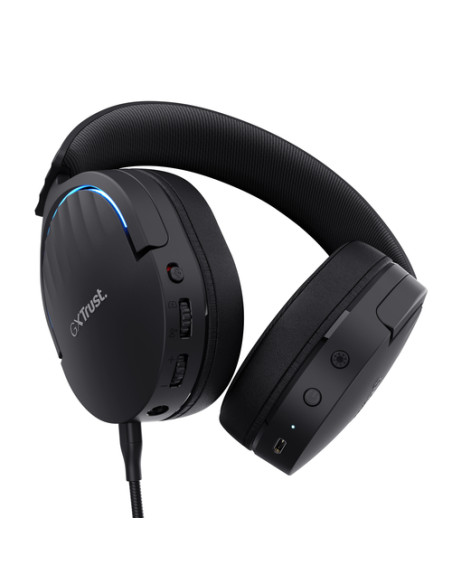 Trust GXT 491 Fayzo Auricolare Con cavo e senza cavo A Padiglione Gaming USB tipo-C Bluetooth Nero