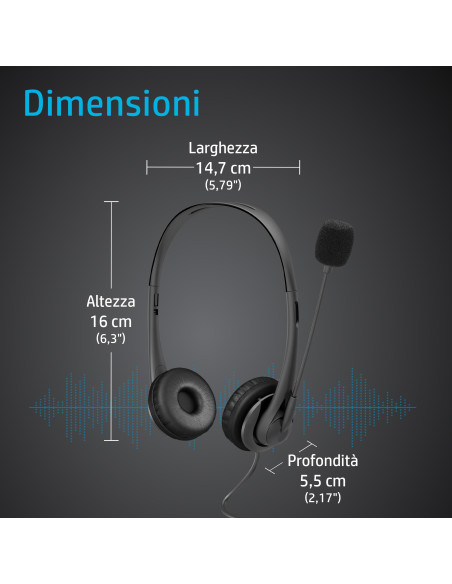 HP Cuffie stereo da 3,5 mm G2