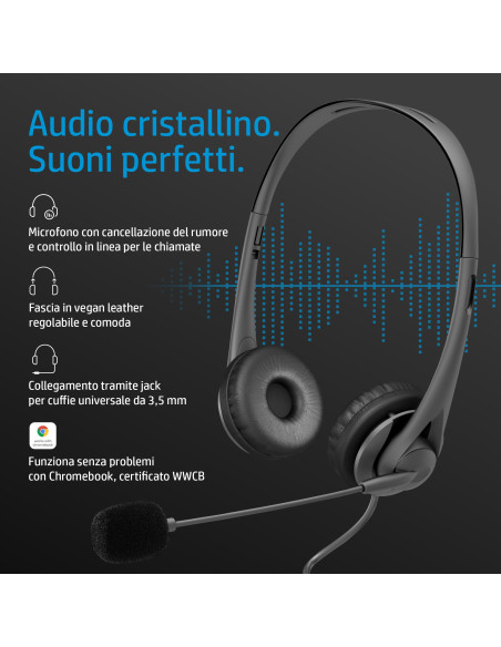 HP Cuffie stereo da 3,5 mm G2