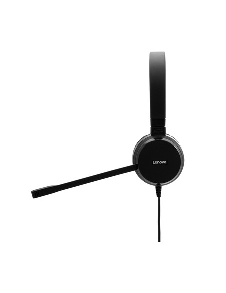 Lenovo Pro Wired Stereo VOIP Auricolare Cablato A Padiglione Ufficio Nero