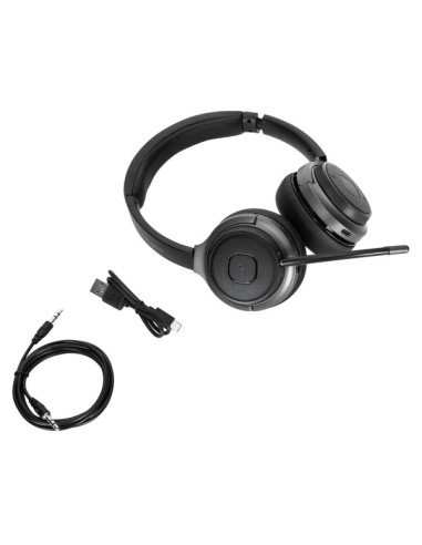 Targus AEH104GL cuffia e auricolare Con cavo e senza cavo A Padiglione Musica e Chiamate USB tipo-C Bluetooth Nero