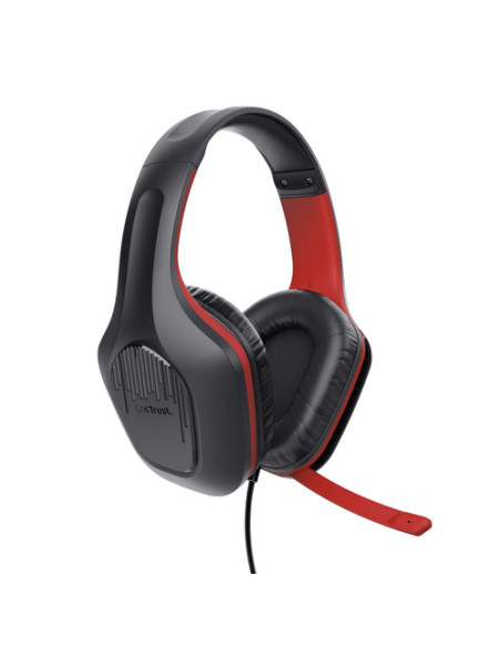 Trust GXT 415S ZIROX Auricolare Cablato A Padiglione Gaming Nero, Rosso