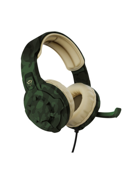 Trust GXT 411C Radius Auricolare Cablato A Padiglione Gaming Beige, Nero, Verde