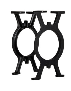 Gambe per Panca 2 pz a Forma di O in Ghisa 2