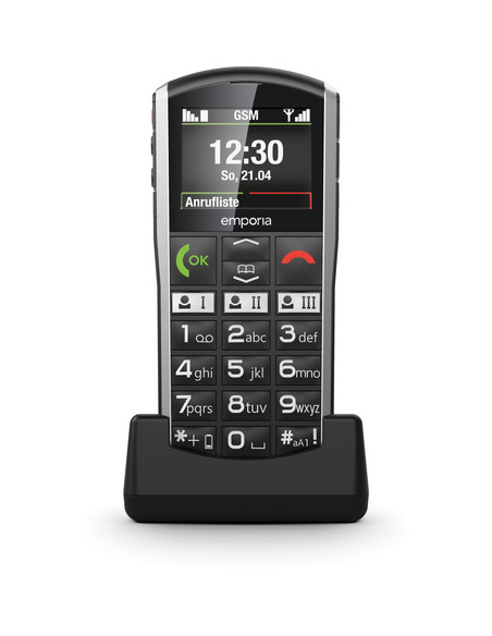 Emporia emporiaSIMPLICITY 5,08 cm (2") 90 g Nero, Argento Telefono per anziani