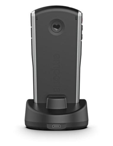 Emporia emporiaSIMPLICITY 5,08 cm (2") 90 g Nero, Argento Telefono per anziani