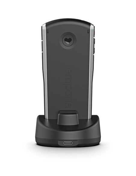 Emporia emporiaSIMPLICITY 5,08 cm (2") 90 g Nero, Argento Telefono per anziani