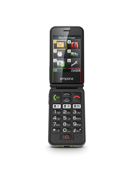 Emporia emporiaSIMPLICITYglam.4G 7,11 cm (2.8") 106 g Nero, Bianco Telefono per anziani