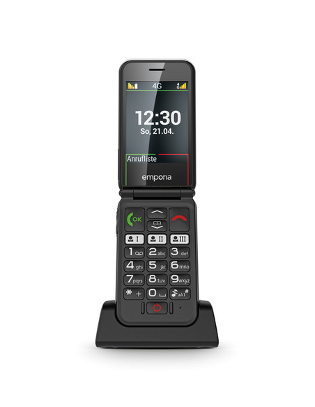 Emporia emporiaSIMPLICITYglam.4G 7,11 cm (2.8") 106 g Nero, Bianco Telefono per anziani