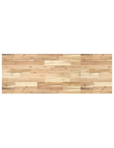 Piano Tavolo Rettangolare 120x50x2cm Legno Massello di Acacia 2