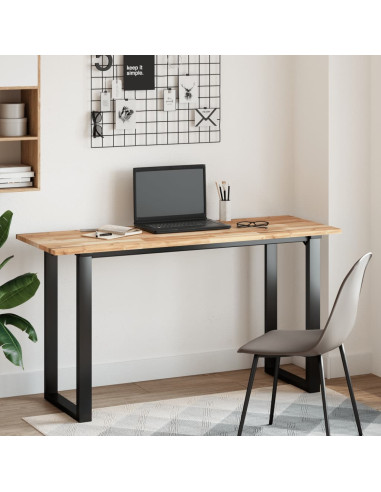 Piano Tavolo Rettangolare 120x50x2cm Legno Massello di Acacia