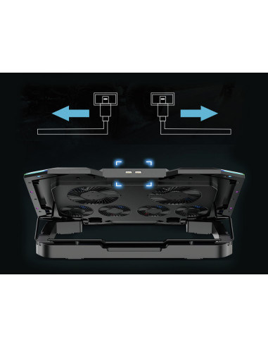 Conceptronic THYIA01B base di raffreddamento per laptop 43,2 cm (17") Grigio