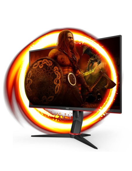 AOC 27G2SPU/BK Monitor PC 68,6 cm (27") 1920 x 1080 Pixel Full HD Nero, Rosso