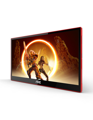 AOC 16G3 TV e monitor portatile Nero, Rosso 39,6 cm (15.6") TFT 1920 x 1080 Pixel
