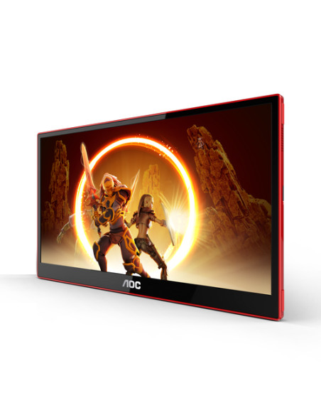 AOC 16G3 TV e monitor portatile Nero, Rosso 39,6 cm (15.6") TFT 1920 x 1080 Pixel