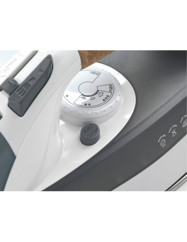 Ariete Steam Iron 6232 Grey - Ferro da stiro con piastra Acciaio Inox - manico in sughero - serbatoio 300 ml - 2200 Watt - Bianc