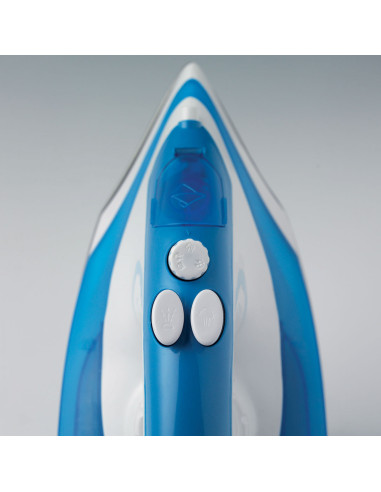 Ariete 6234 Steam Iron - Ferro da stiro con piastra in teflon - Colpo vapore 140 gr/min - Serbatoio 250 ml - 2000 W - Bianco e A