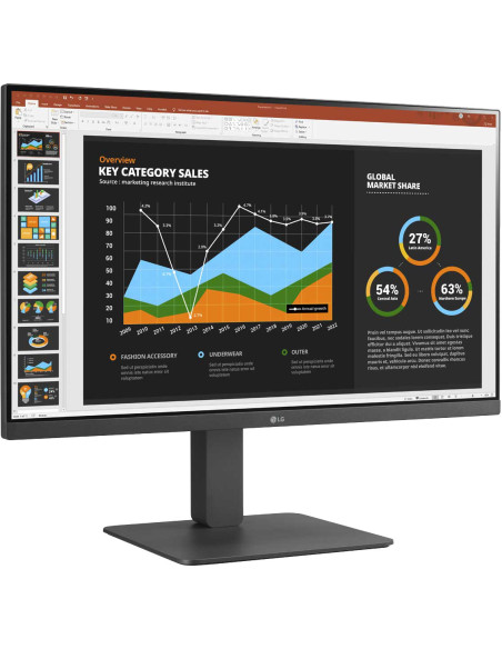 LG MONITOR 27BR650B-C.AEU Monitor PC 68,6 cm (27") 1920 x 1080 Pixel Full HD LED Grigio