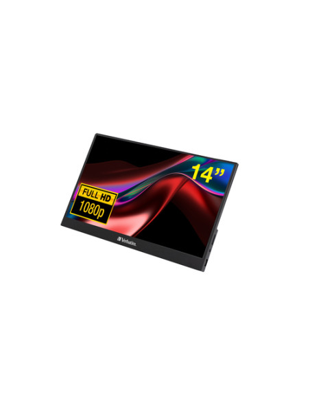 Verbatim 49590 Monitor PC 35,6 cm (14") 1920 x 1080 Pixel Full HD LCD Nero