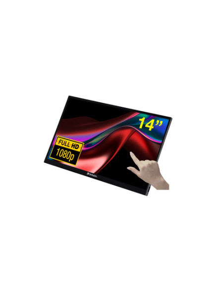 Verbatim 49591 Monitor PC 35,6 cm (14") 1920 x 1080 Pixel Full HD LCD Touch screen Nero
