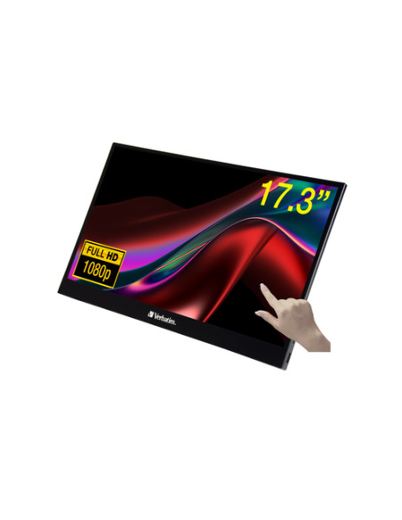Verbatim 49593 Monitor PC 43,9 cm (17.3") 1920 x 1080 Pixel Full HD LCD Touch screen Nero