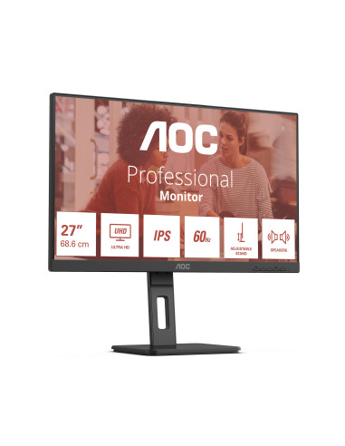 AOC E3 U27E3UF Monitor PC 68,6 cm (27") 3840 x 2160 Pixel 4K Ultra HD LED Nero