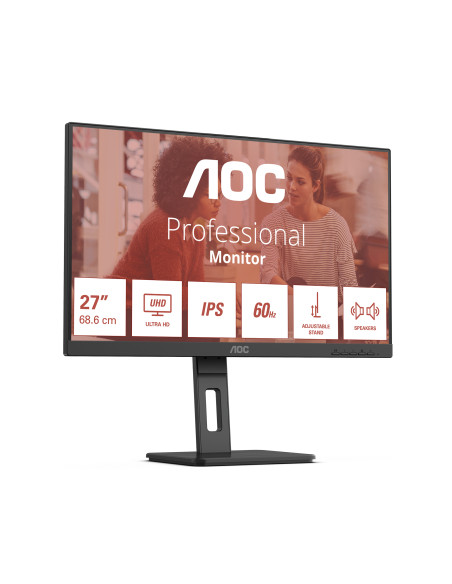 AOC E3 U27E3UF Monitor PC 68,6 cm (27") 3840 x 2160 Pixel 4K Ultra HD LED Nero