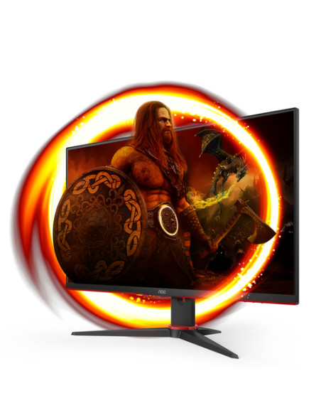 AOC G2 24G2ZE/BK LED display 60,5 cm (23.8") 1920 x 1080 Pixel Full HD Nero, Rosso