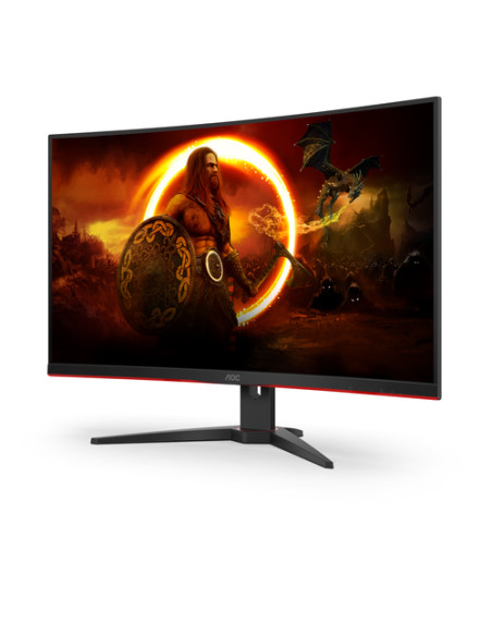 AOC G2 C32G2ZE/BK Monitor PC 80 cm (31.5") 1920 x 1080 Pixel Full HD LED Nero, Rosso