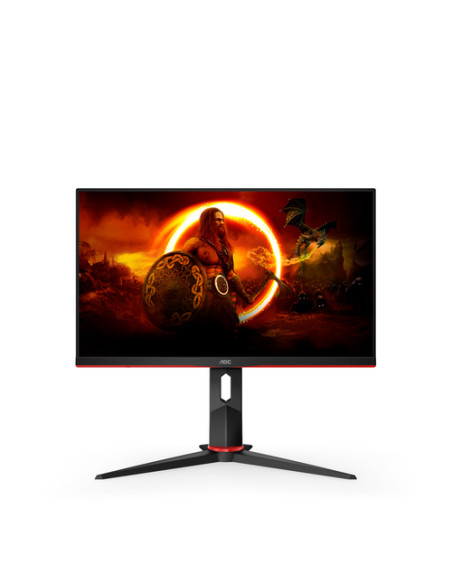 AOC G2 Q24G2A/BK LED display 60,5 cm (23.8") 2560 x 1440 Pixel Quad HD LCD Nero, Rosso