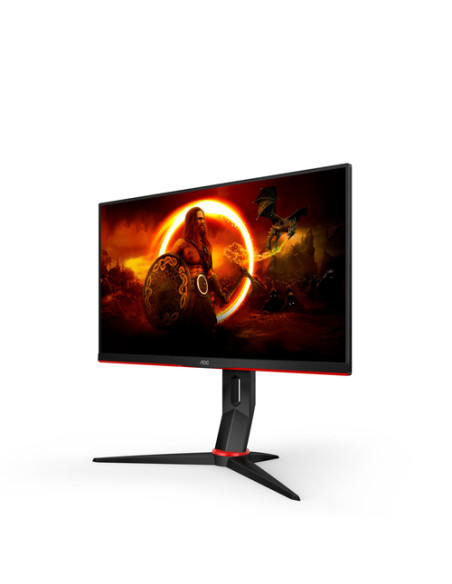 AOC G2 Q24G2A/BK LED display 60,5 cm (23.8") 2560 x 1440 Pixel Quad HD LCD Nero, Rosso
