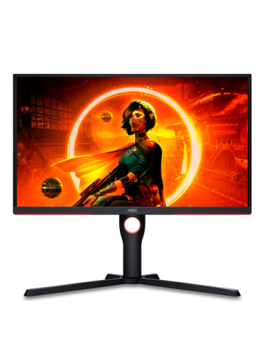 AOC G3 25G3ZM/BK Monitor PC 62,2 cm (24.5") 1920 x 1080 Pixel Full HD Nero, Rosso