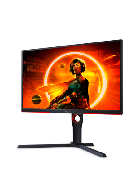AOC G3 25G3ZM/BK Monitor PC 62,2 cm (24.5") 1920 x 1080 Pixel Full HD Nero, Rosso