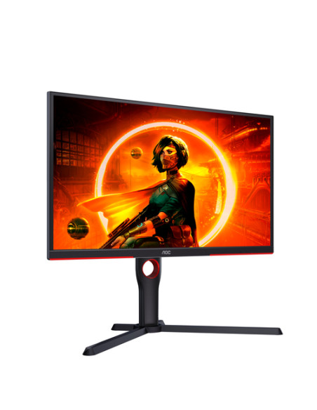 AOC G3 25G3ZM/BK Monitor PC 62,2 cm (24.5") 1920 x 1080 Pixel Full HD Nero, Rosso