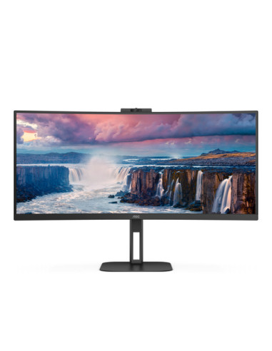 AOC V5 CU34V5CW Monitor PC 86,4 cm (34") 3440 x 1440 Pixel Wide Quad HD LED Nero