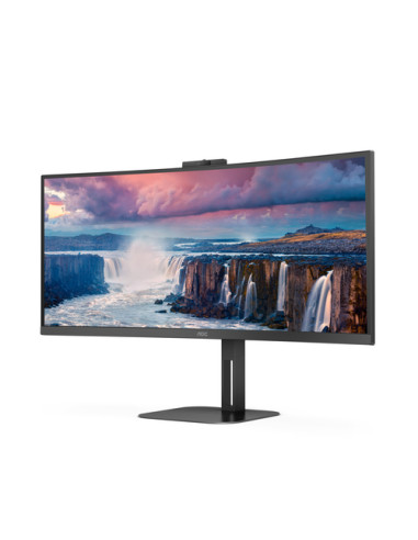 AOC V5 CU34V5CW Monitor PC 86,4 cm (34") 3440 x 1440 Pixel Wide Quad HD LED Nero